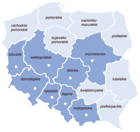 mapa wielkopolski - poznania 